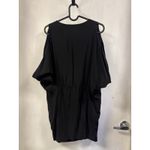 Madison Marcus Black Beaded Cold Shoulder Drape Neck Tunic Top XS Photo 6