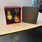 Rocawear Women’s Quartz Analog Watch with Bling Kitty Keychain Gift Set Gold Photo 5