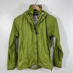 Marmot Women's Small Rain Jacket Green Hooded Windbreaker Hiking Lightweight Photo 1