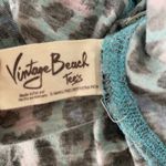 Vintage Beach Tees sz XS blue pink cheetah print 100% cotton mini dress Photo 6