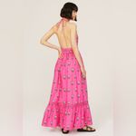 RHODE Salena Maxi Dress in Marigold Flower Hot Pink Small‎ Photo 3