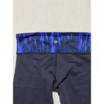 Lululemon Wunder Under Crop III Leggings 6 Reversible Black Sapphire Blue Photo 4