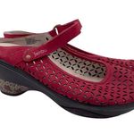 Jambu Women's Journey Encore Wedge Slip On Sandal Red Nubuck Leather Size 9 Photo 0