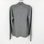 Eddie Bauer Gray Mock Neck Half Zip Pullover Knit Sweater Women's Size Medium Photo 1