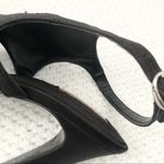 ZARA Basic Black Folded Satin Gladiator Style High Cut Stiletto Cut Out Heel 38 Photo 5