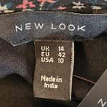 New Look Black Floral V-Neck Dress NWT Size 10 Wedding Guest Dress Photo 5