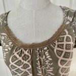 Anthropologie Testament floral green short sleeved blouse Photo 6