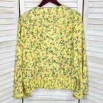 FOR THE REPUBLIC  Floral Bell Sleeve Surplice Blouse Yellow Large Photo 9
