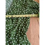 Montrez Romper Surplice Neck Slim Polka Dot Green & White No Tag Measures M Size M Photo 5