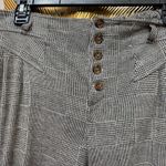 Maeve Anthropologie  Plaid Womens Wide Legged Cropped Black Grey Plaid Pants XS Photo 2