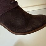 Toms  Womens 8.5 Brown Suede Lace Up Heeled Ankle Boots Size Stacked Heel Lunata Photo 8