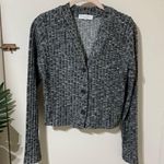 Michael Stars  Felice Ribbed Button Down Crop Cardigan Heather Gray size XS NWOT Photo 1