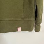 Thirdlove Weekend Terry Crewneck Cotton Knit Relaxed Sweatshirt Olive Green Photo 3