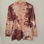 We The Free  People Womens sz XS Be Free Tie Dye LS Shirt Pink Crew Neck Cotton Photo 1