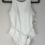 Tommy Bahama  Womens Cable Beach High Neck Belted White One Piece Swimsuit Size 4 Photo 3