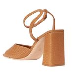 NWT STAUD Solange Tan Snakeskin Heels Size 39 Photo 2