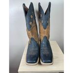 Justin  Women’s Cowboy Boots square toe Black Brown 11B Rodeo Western Cowgirl Photo 6