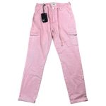 Paige Women's Christy Cargo Tapered High Rise Cuffed in Vintage Garden Rose 27 Photo 1