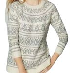 J.Jill cotton blend textured fair isle Nordic sweater size S Photo 1
