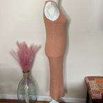 House of Harlow 1960 • crochet high neck bodycon sleeveless midi dress Tan Size XS Photo 3