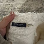 Magaschoni  Cream Tweed Front Zip Pencil Skirt Size 0 US Photo 4