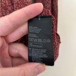 H&M NWOT Women’s Small Tight Knit Sweater Metallic Burgundy Gold Holiday Party Photo 2