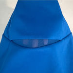 Bebe Blue Mesh Cutouts Sleeveless Crop Top Exposed Zipper Back Size L Photo 2