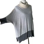 White House | Black Market Turtleneck Sweater Tunic Size M Colorblock Dolman Gray Photo 1