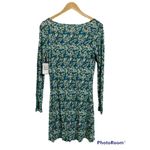 BP . Long‎ sleeve print knit Green moss hannah kate dress size Medium NEW Photo 1