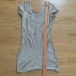 Free People size small Shimmering gold Bodycon Mini Dress Short Sleeve Photo 1