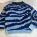 Anthropologie Salma Striped Whisper Soft Eyelash Sweater Blue Motif Photo 5