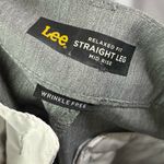 Lee  Relaxed Fit Wrinkle Free Gray Straight Leg Dress Pants 6 Photo 4