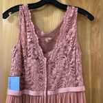 David's Bridal NWT -  Long Bridesmaid Dress w/Lace Bodice (Size 12) Photo 3