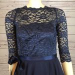 SWING Cocktail fit & flare short short sleeved dress navy lace 6 Blue Photo 8