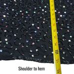 Vintage 100% Silk Rainbow Sequin Beaded Midi Dress Party New Year’s Evening L Black Size L Photo 9