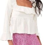 Free People TULLA RUFFLE TIE BACK BLOUSE Photo 0