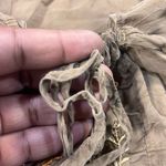 J.Jill Petite Boho Fairycore Artsy Embroidered Brown Peasant Top SP Floral Tunic Photo 3