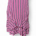 Kori America Striped Ruffle Hem Dress L Multicolor Boho Y2K Sleeveless Sundress Photo 2