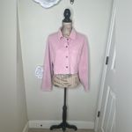 NTM: Mimosa Cropped Raw Hem Trucker Style Pink Corduroy Jacket NWT Size M Size M Photo 1