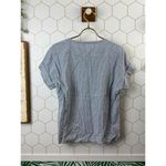 Stateside from Anthropologie Blue Stripe 100% Supima Cotton Top - Size - Small Photo 1