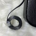 A New Day Black Alligator Print Structured Mini Crescent Tote Handbag from . NWT Photo 3