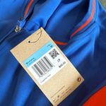 Nike NWT  Colorblock Long Sleeve 1/4 Zipper Sweatshirt Blue Orange Medium Photo 4