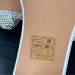 Simmi London Diamanté Rhinestone Block Heel Mule Sandal Bride Shoes White 7 Photo 11