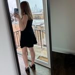 Planet Gold ⟡ black sleeveless wrap-style mini dress in size M ⟡ Photo 2