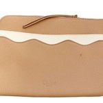 Chloé Chloe Parfum Tan Full Zip Pebbled Cosmetics Bag Wristlet Photo 0