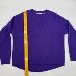 Alice + Olivia Purple Crewneck Cashmere Oversized Ribbed Sweater XS Photo 5