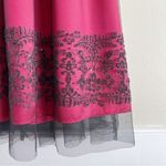 Morgan & Co Junior Fit & Flare Satin Prom Dress in Red Black, Size‎ 7/8 (Medium) Size undefined Photo 5