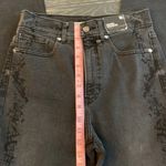 EXPRESS Super High Waisted Black Tonal Snakeskin Print Slim Ankle Jeans … Photo 8