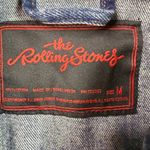 The Rolling Stones  Acid Wash Denim Jacket American Flag Tongue‎ Logo Size M Photo 3