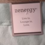 Zenergy By Chicos Frozen Aqua Cotton Cashmere Rib Hem Pants Size 3 Blue Photo 2